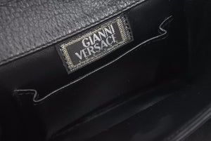 VERSACE ヴェルサーチ ハンドバッグ ショルダーバッグ ブラックショルダーストラップ 保存袋付き 良品 中古 47884 