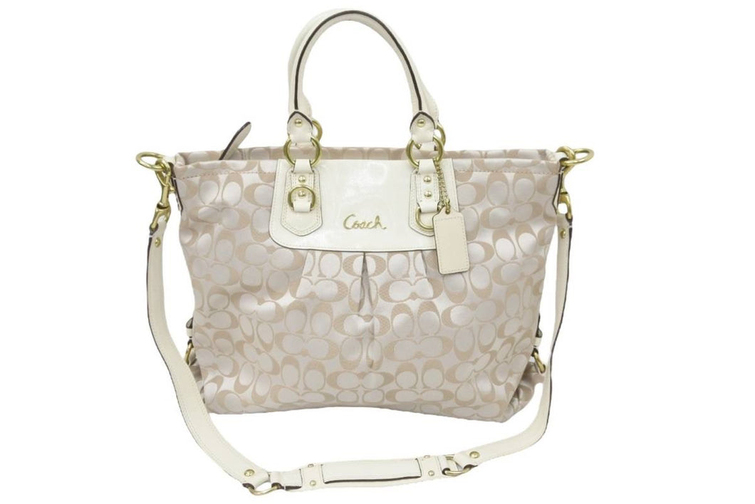 COACH コーチ キャンバス 2WAY ハンドバック ショルダーバック ショルダーストラップ付き F15441 中古 47894