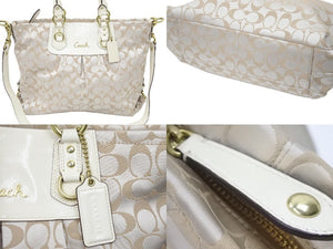 COACH コーチ キャンバス 2WAY ハンドバック ショルダーバック ショルダーストラップ付き F15441 中古 47894