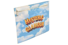 Load image into Gallery viewer, HYSTERIC GLAMOUR ヒステリックグラマー クラッチバッグ 空柄 マルチカラー シルバー金具 ユニセックス 美品 中古 47897