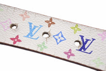 Load image into Gallery viewer, LouisVuitton ルイヴィトン サンチュール ベルト M9270U LB1004 ホワイト マルチカラー ゴールド金具 サイズ90/36 中古 47921