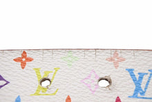 Load image into Gallery viewer, LouisVuitton ルイヴィトン サンチュール ベルト M9270U LB1004 ホワイト マルチカラー ゴールド金具 サイズ90/36 中古 47921