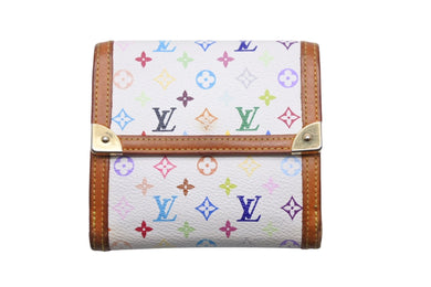 LOUIS VUITTON ルイ ヴィトン 財布 ポルトモネビエカルトクレディ モノグラムマルチカラー ホワイト M92983 美品 中古 47927