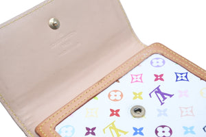 LOUIS VUITTON ルイ ヴィトン 財布 ポルトモネビエカルトクレディ モノグラムマルチカラー ホワイト M92983 美品 中古 47927