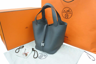 未使用 エルメス HERMES ピコタンロック MM グラファイト トリヨンクレマンス ピコタン U刻印 中古 47946 正規品