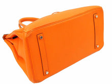Load image into Gallery viewer, HERMES エルメス BIRKIN バーキン35 オレンジ シルバー金具 トゴ ハンドバッグ □R刻印 中古 47947 正規品