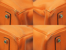 Load image into Gallery viewer, HERMES エルメス BIRKIN バーキン35 オレンジ シルバー金具 トゴ ハンドバッグ □R刻印 中古 47947 正規品
