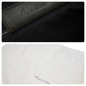 BALENCIAGA バレンシアガ トートバッグ ドクターバッグ ミラー付き シルバー金具 レザー ブラック 美品 中古 47966