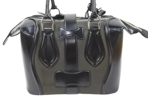 BALENCIAGA バレンシアガ トートバッグ ドクターバッグ ミラー付き シルバー金具 レザー ブラック 美品 中古 47966