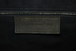 BALENCIAGA バレンシアガ トートバッグ ドクターバッグ ミラー付き シルバー金具 レザー ブラック 美品 中古 47966