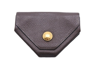 HERMES エルメス コインケース ル・ヴァンキャトル シェブルミゾル ブラウン □I刻印 ゴールド金具 美品 中古 47981
