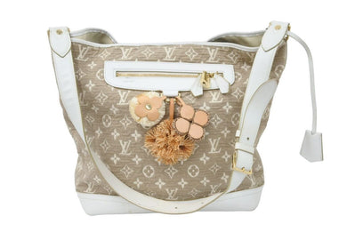 LOUIS VUITTON ルイ・ヴィトン モノグラムサビア ブザスPM ショルダーバッグ ベージュ M93499 カバン 鞄 ロゴ 中古 47994