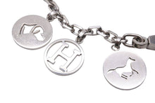 Load image into Gallery viewer, HERMES エルメス アミュレット4 ブルロック バッグチャーム キーホルダー 50g ドッグ ホース H メタル シルバー 美品 中古 47998