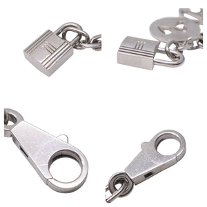 HERMES エルメス アミュレット4 ブルロック バッグチャーム キーホルダー 50g ドッグ ホース H メタル シルバー 美品 中古 47998