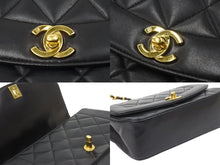 Load image into Gallery viewer, CHANEL シャネル ヴィンテージ ダイアナ22 マトラッセチェーンショルダーバッグ 2番台 ブラック ゴールド金具 美品 中古 48008