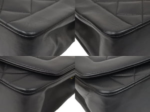 CHANEL シャネル ヴィンテージ ダイアナ22 マトラッセチェーンショルダーバッグ 2番台 ブラック ゴールド金具 美品 中古 48008