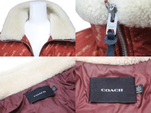 Load image into Gallery viewer, COACH コーチ ダウンジャケット ナイロン ロゴ総柄 切替え マルチ C6572 M 美品 中古 48009