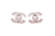 Load image into Gallery viewer, 美品 CHANEL シャネル ピアス ココマーク ピンククリア ラインストーン 18S ピンク シルバー中古 48040