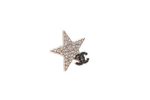 Load image into Gallery viewer, 希少 CHANEL シャネル ピアス レア ラインストーン スター ムーン 星 三日月 黒ストーン ココマーク 08Pゴールド 中古 48048