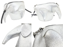 Load image into Gallery viewer, LOWEW ロエベ ショルダーバッグ ミニショルダーバッグ ミニバッグ レザー シルバー ブラック シルバー金具 美品 中古 48055
