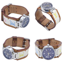 Load image into Gallery viewer, LOUIS VUITTON ルイ・ヴィトン 腕時計 タンブール マルチカラー キャンバス モノグラム Q1211 シルバー金具 美品 中古 48063