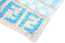 Load image into Gallery viewer, FENDI フェンディ ハンカチ ズッカ柄 コットン ブルー ホワイト ベージュ 美品 中古 48064