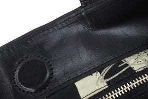 Vivienne Westwood ヴィヴィアンウエストウッド トートバッグ イントレチャート レザー ブラック 美品 中古 48089