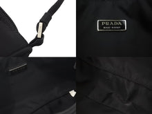 Load image into Gallery viewer, PRADA プラダ アクセサリーポーチ NERO ハンドバッグ ナイロン 小物入れ ロゴ プレート MV633 美品 中古 48091