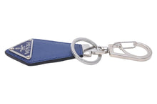 Load image into Gallery viewer, PRADA プラダ キーホルダー・キーチャーム レザー プレート付き 2PP041 053 ブルー系 中古 48100