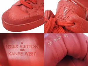 極美品 LOUIS VUITTON × KANYE WEST ルイヴィトン × カニエウエスト DONS ドンズ スニーカー レッド サイズ 8ハーフ 中古 48113