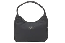 Load image into Gallery viewer, PRADA プラダ ハンドバッグ テスート ナイロン ブラック 三角ロゴ シルバー金具 美品 中古 48116