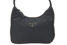 Load image into Gallery viewer, PRADA プラダ ハンドバッグ テスート ナイロン ブラック 三角ロゴ シルバー金具 美品 中古 48116