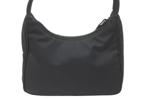 PRADA プラダ ハンドバッグ テスート ナイロン ブラック 三角ロゴ シルバー金具 美品 中古 48116