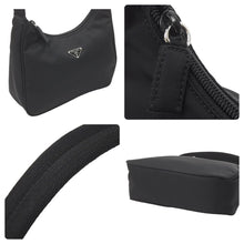 Load image into Gallery viewer, PRADA プラダ ハンドバッグ テスート ナイロン ブラック 三角ロゴ シルバー金具 美品 中古 48116