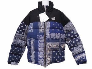 廃盤 READYMADE レディメイド バンダナ ダウンジャケット ペイズリー リメイク ネイビー 2 ユニセックス 未使用 中古 48124