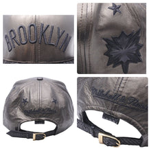 Load image into Gallery viewer, JUST DON ジャストドン BARNEYS NEW YORK トリプルネームコラボ スナップバックキャップ レザー ブラック 美品 中古 48130