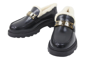Christian Dior クリスチャンディオール ローファー カウハイド スウェード ブラック KDB757VES S29X ゴールド金具 新品未使用48144
