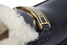 Load image into Gallery viewer, Christian Dior クリスチャンディオール ローファー カウハイド スウェード ブラック KDB757VES S29X ゴールド金具 新品未使用48144