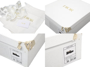 Christian Dior クリスチャンディオール ローファー カウハイド スウェード ブラック KDB757VES S29X ゴールド金具 新品未使用48144