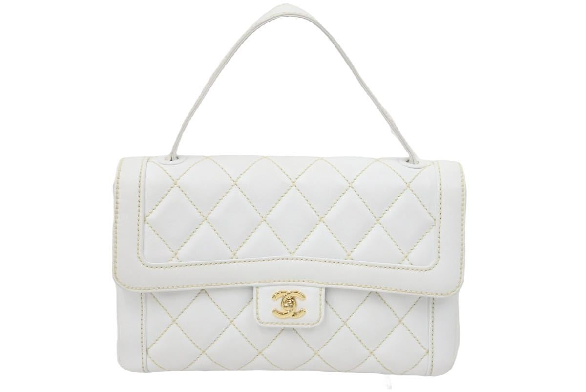 美品 シャネル ワイルドステッチ ハンドバッグ