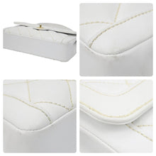 Load image into Gallery viewer, CHANEL シャネル ワイルドステッチ フラップ ハンドバッグ ココマーク 9番台 ラムスキン ホワイト ゴールド金具 美品 中古 48157