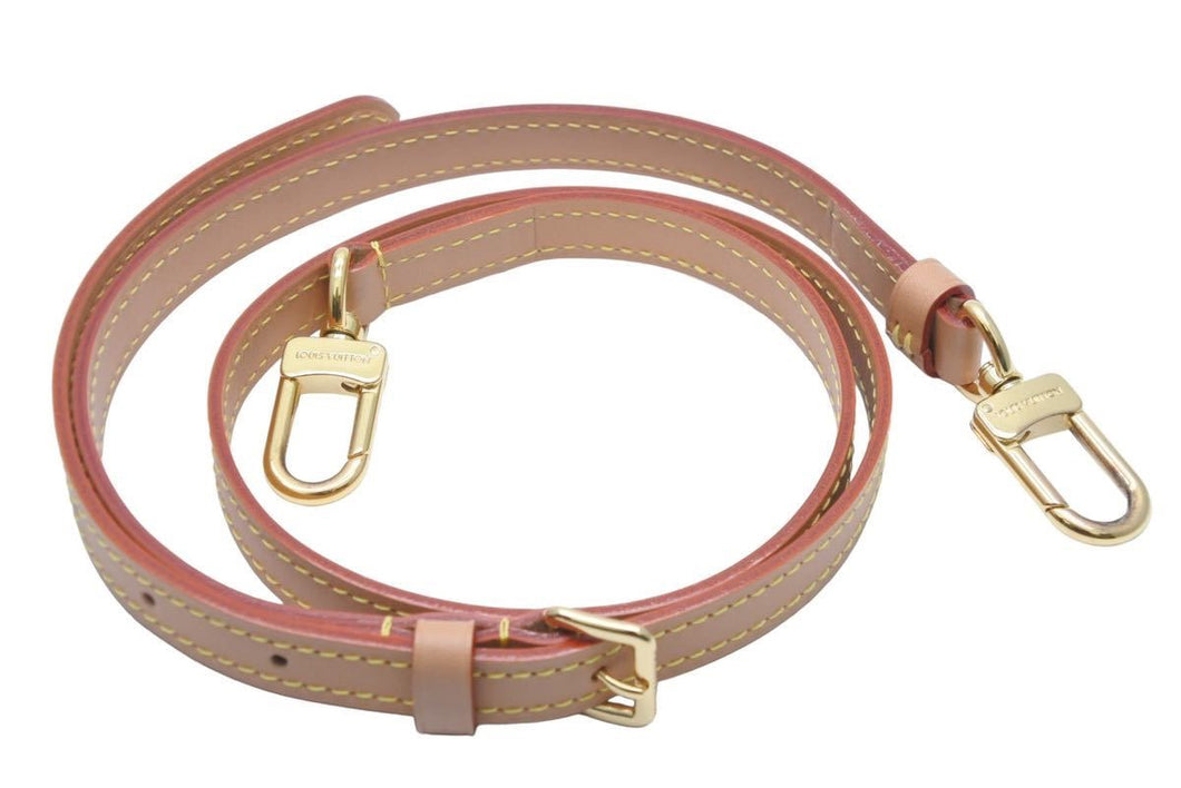 極美品 LouisVuitton ルイヴィトン ショルダーストラップ ヌメ革 ブラウン ゴールド金具 ユニセックス ヌメ革 ベージュ 48161