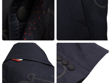 Load image into Gallery viewer, MONCLER モンクレール アウター ロングコート ネイビー ガムブルー IMPERMEABILE サイズ2 秋冬 メンズ 総柄 自転車 美品 中古 48167