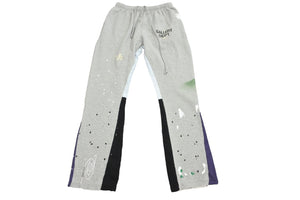 GALLERYDEPT ギャラリーデプト FlareSweatPants スウェットパンツ 20AW ペイント加工 グレー ネイビー サイズL 美品 中古 48182