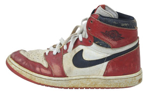 NIKE ナイキ AIR JORDAN1 エアージョーダン AJ1 OG High シカゴ 1985 スニーカー ホワイト レッド ブラック 8.5 美品 中古 48185