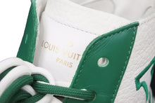 Load image into Gallery viewer, LOUIS VUITTON ルイ ヴィトン スニーカー ハイカット タトゥーライン FA0231 レザー ホワイト グリーン 6 保存袋付 美品 中古 48186