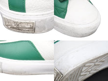 Load image into Gallery viewer, LOUIS VUITTON ルイ ヴィトン スニーカー ハイカット タトゥーライン FA0231 レザー ホワイト グリーン 6 保存袋付 美品 中古 48186