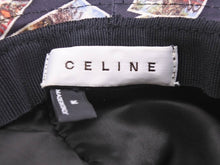 Load image into Gallery viewer, CELINE セリーヌ ハット ウール シルク ヴィスコースレーヨン ブラック 総柄 保存袋有り 美品 中古 48188