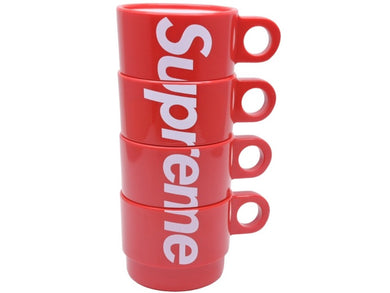 新品 18SS Supreme Stacking Cups (Set of 4) スタッキング カップ 4個セット Red レッド マグカップ コップ 48192