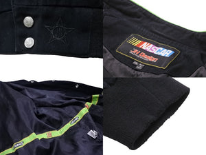 JEFFHAMILTON ジェフハミルトン NACAR ナスカー ヴィンテージ レーシングジャケット ブラック グリーン 2XL 美品 中古 48205